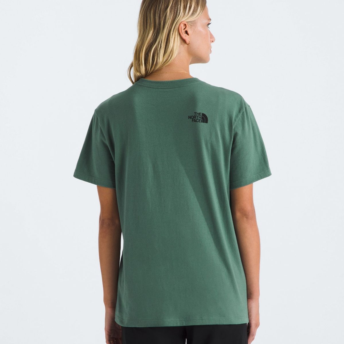 THE NORTH FACE - Polera S/S Box Half Dome Mujer Verde Oscuro