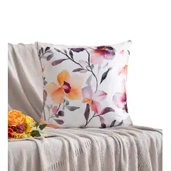 GENERICO - Fundas De Cojin De Seda Floreado Pack 4 Unidades 45x45cm