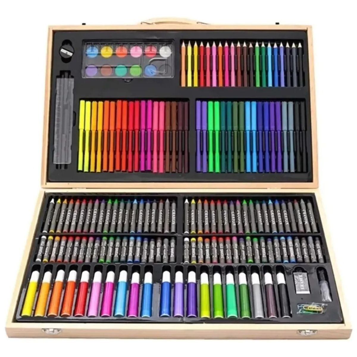 GENERICO - Maleta Madera / Set De Arte 180 Piezas Lápices Para Colorear