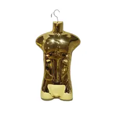 GENERICO - Maniquí Torso Medio Cuerpo Masculino Dorado Gms
