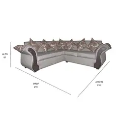 GENERICO - SOFA IRLANDA L 5 CUERPO GRIS