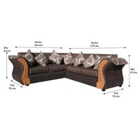 SOFA IRLANDA L 5 CUERPO CAFE