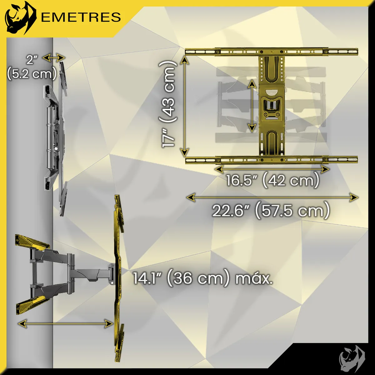 EMETRES - Soporte Para Pantalla, Base Para Tv, 55 50 40 45 60 65 70 75 Pulgadas