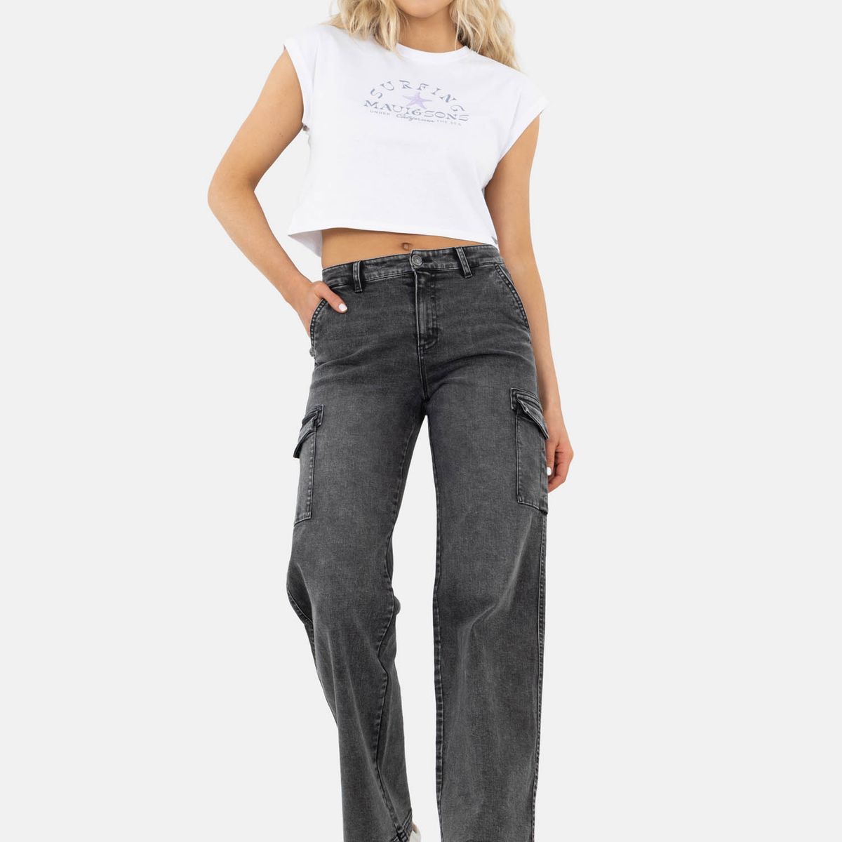 MAUI AND SONS - Jeans Iolana Negro Mujer Maui And Sons - Negro