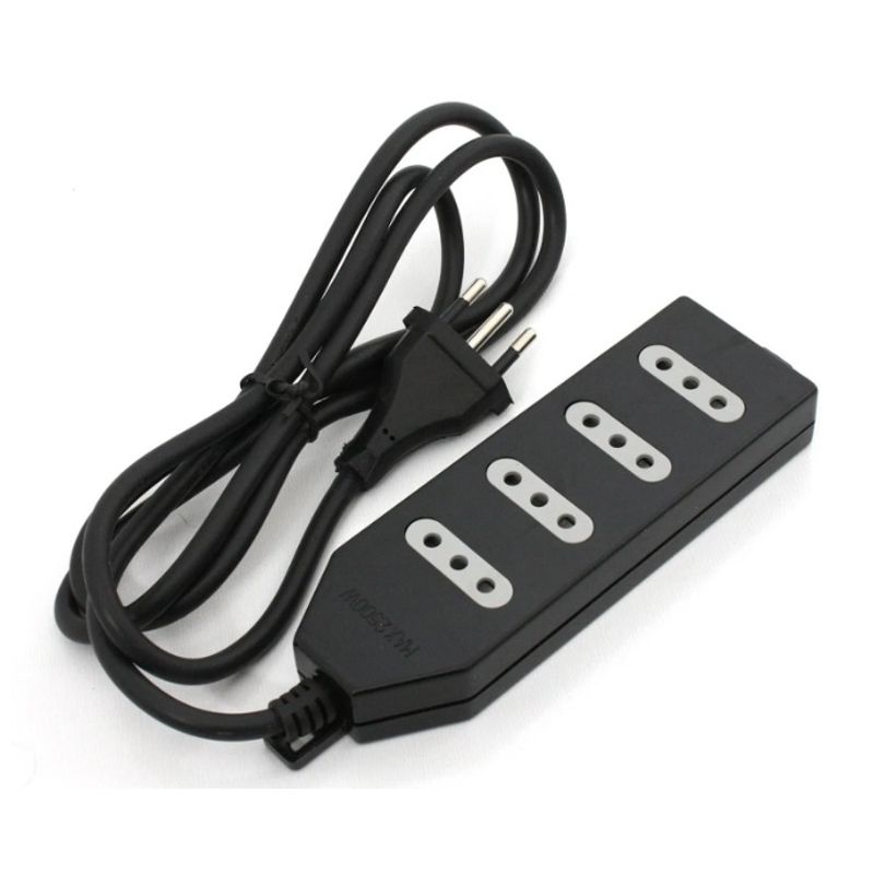 MACROTEL - Alargador Extension Macrotel 1.5 metros 4 posiciones 2500w Negro ME204B1