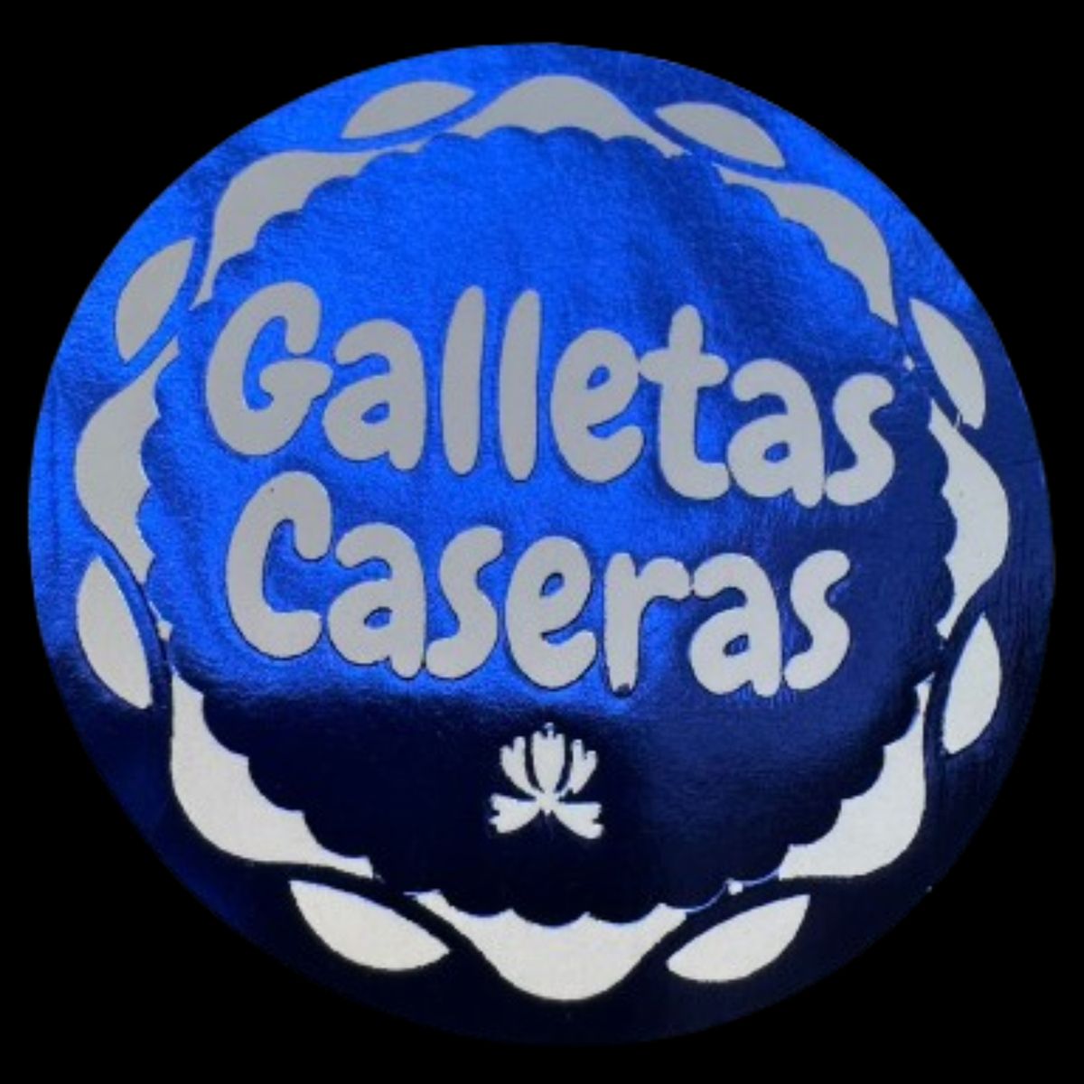 GENERICO - Sticker Galletas Caseras Azul 38mm 100un
