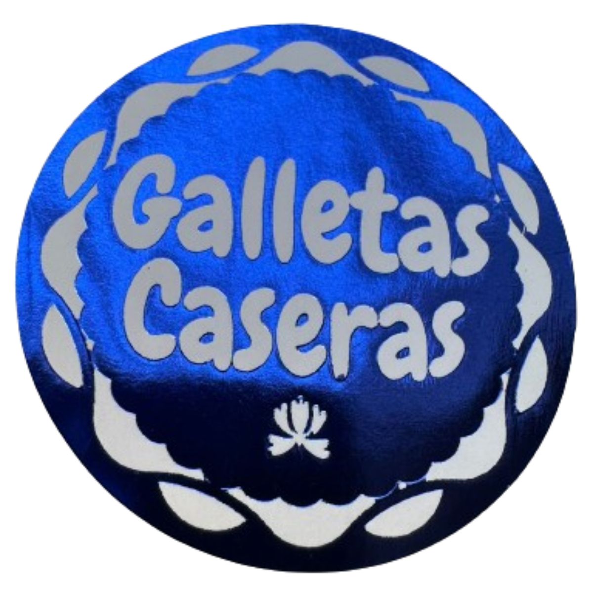 GENERICO - Sticker Galletas Caseras Azul 38mm 100un