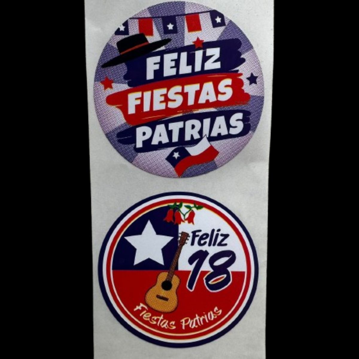 GENERICO - Sticker Fiestas Patrias Bandera 38mm 100un