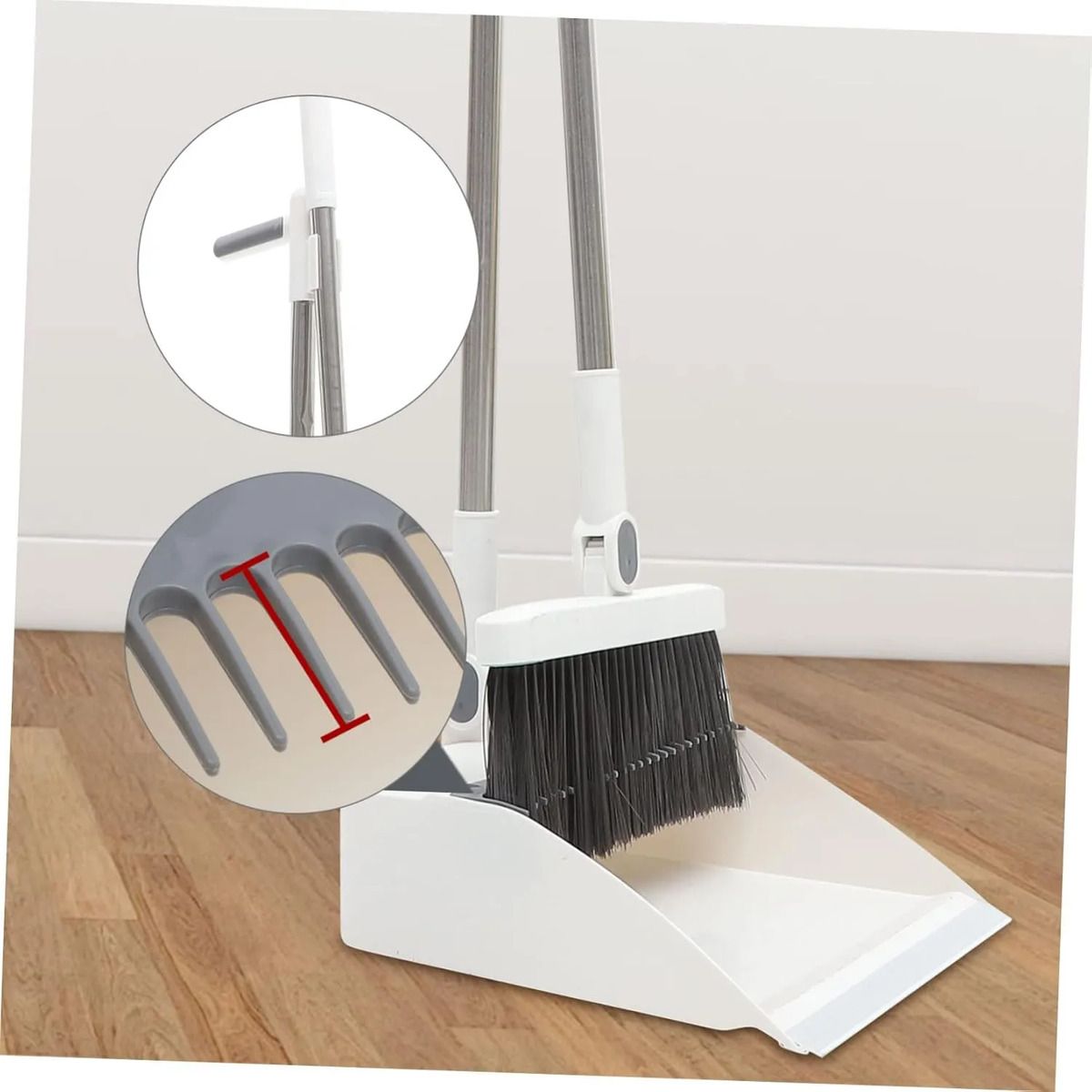 GENERICO - Escoba Con Recogedor Plegable Kit De Limpieza Hogar