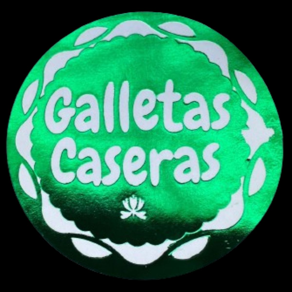 GENERICO - Sticker Galletas Caseras Verde 38mm 100un