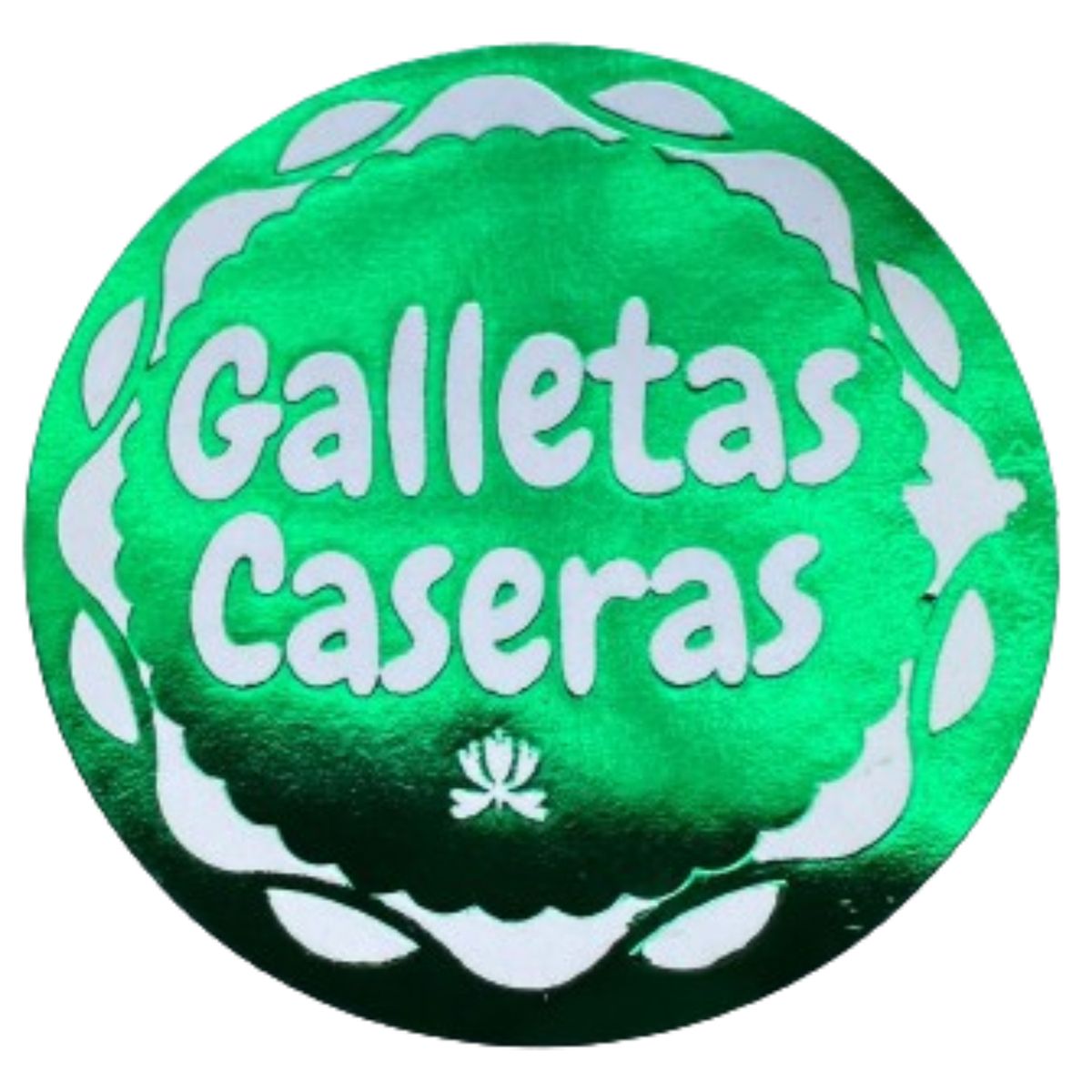 GENERICO - Sticker Galletas Caseras Verde 38mm 100un