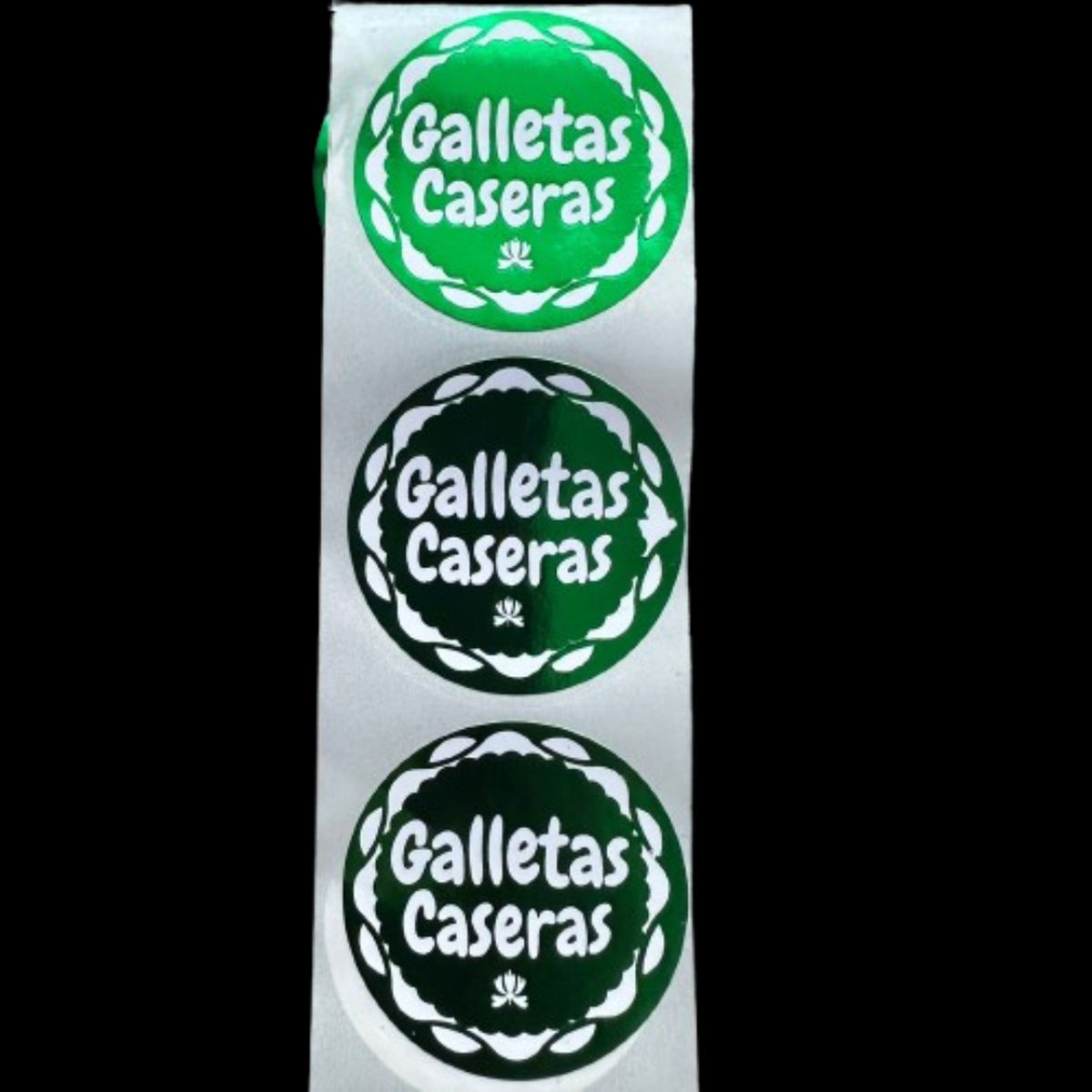 GENERICO - Sticker Galletas Caseras Verde 38mm 100un