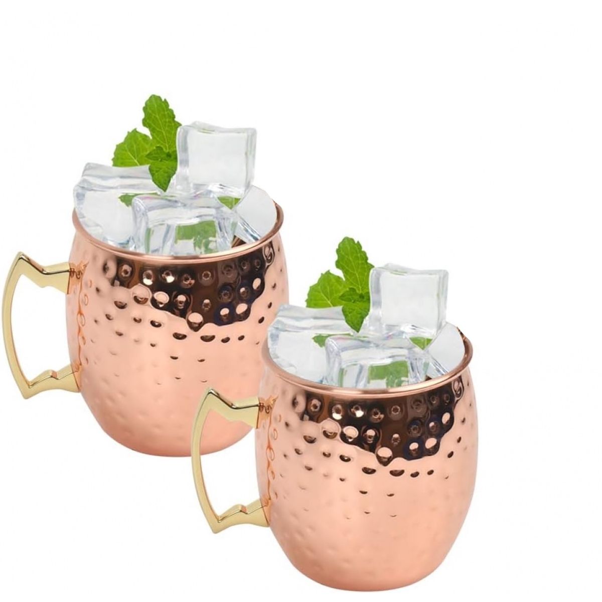 GENERICO - Juego De 2 Vasos De Cobre Moscow Mule 500ml