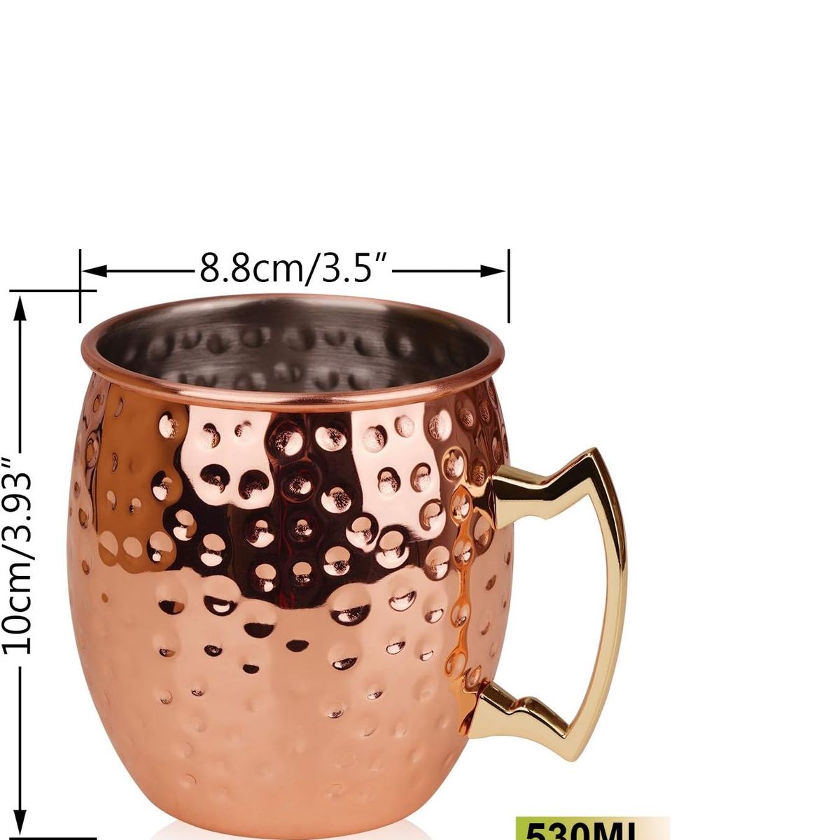GENERICO - Juego De 2 Vasos De Cobre Moscow Mule 500ml