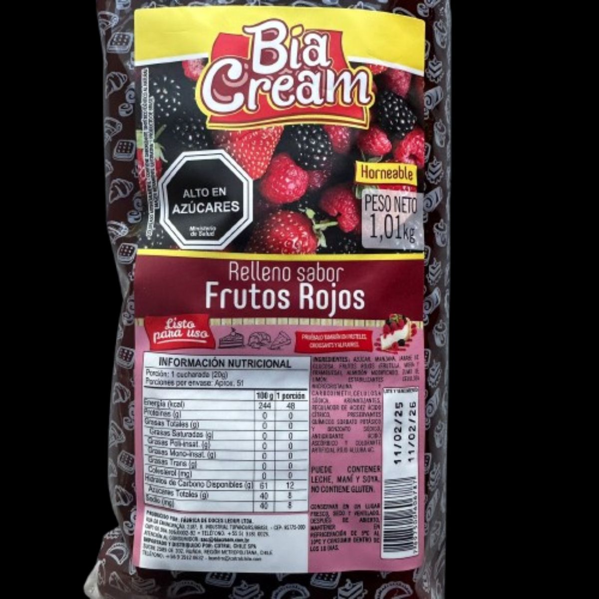 GENERICO - Relleno Frutos Rojos Bia Cream 1kg