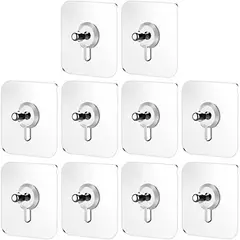 GENERICO - Gancho Adhesivo Perchas Gancho De Pared Sin Clavos 20 Piezas