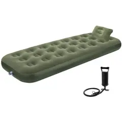 ATLAS - Colchón Inflable 1 Plaza Almohada Integrada Con Inflador