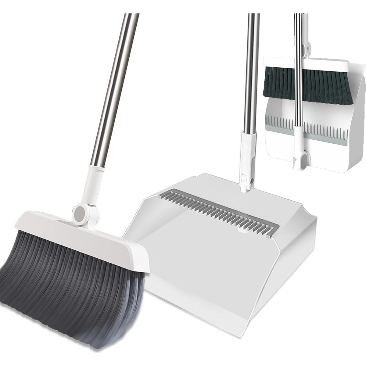 GENERICO - Juego De Escoba Y Recogedor Para Limpieza-Blanco