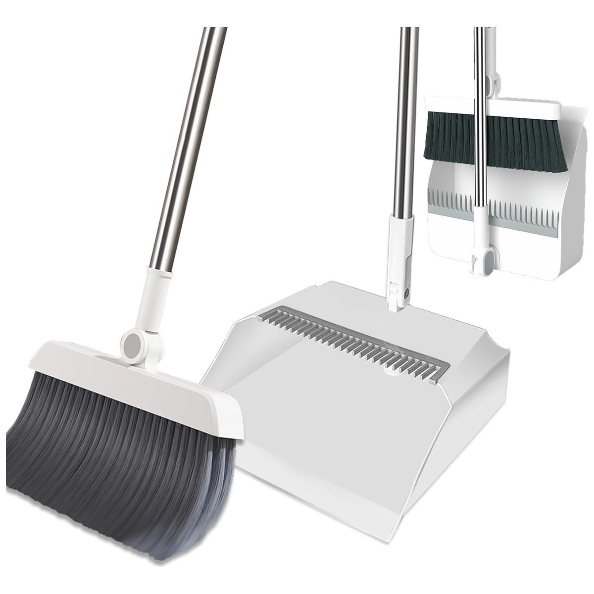 GENERICO - Juego De Escoba Y Recogedor Para Limpieza-Blanco