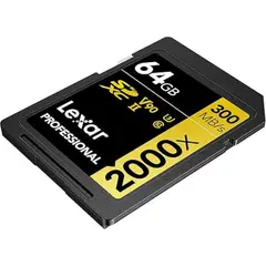 LEXAR - Memoria SD Gold Series 2000x 64GB UHS-II U3 V90 8k