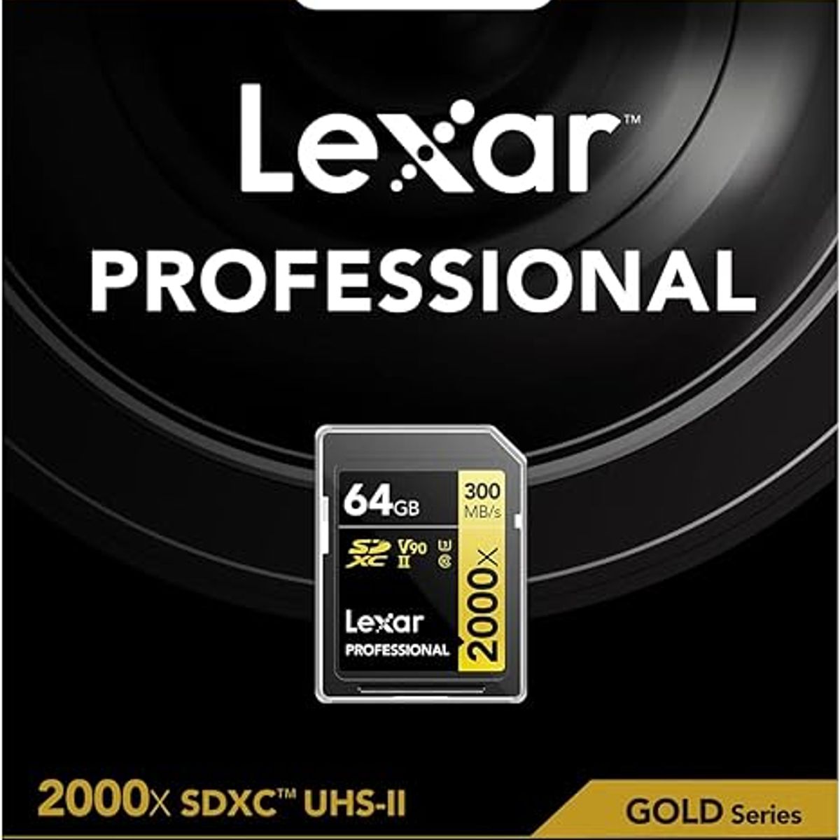 LEXAR - Memoria SD Lexar Gold Series 2000x 64GB UHS-II U3 V90 8k