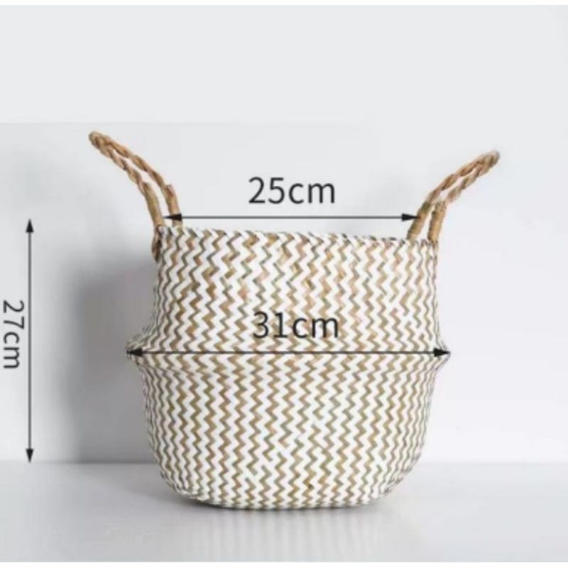 GENERICO - Set Canasto Para Plantas Con Asas  Boho Artesanal