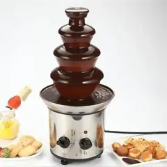 MOVI - Cascada Fuente Chocolate Fondue 4 Niveles Acero Inoxidable