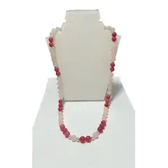 TAETHAI - Collar de plata 925 con Cuarzo rosa y Cuarzo Cherry