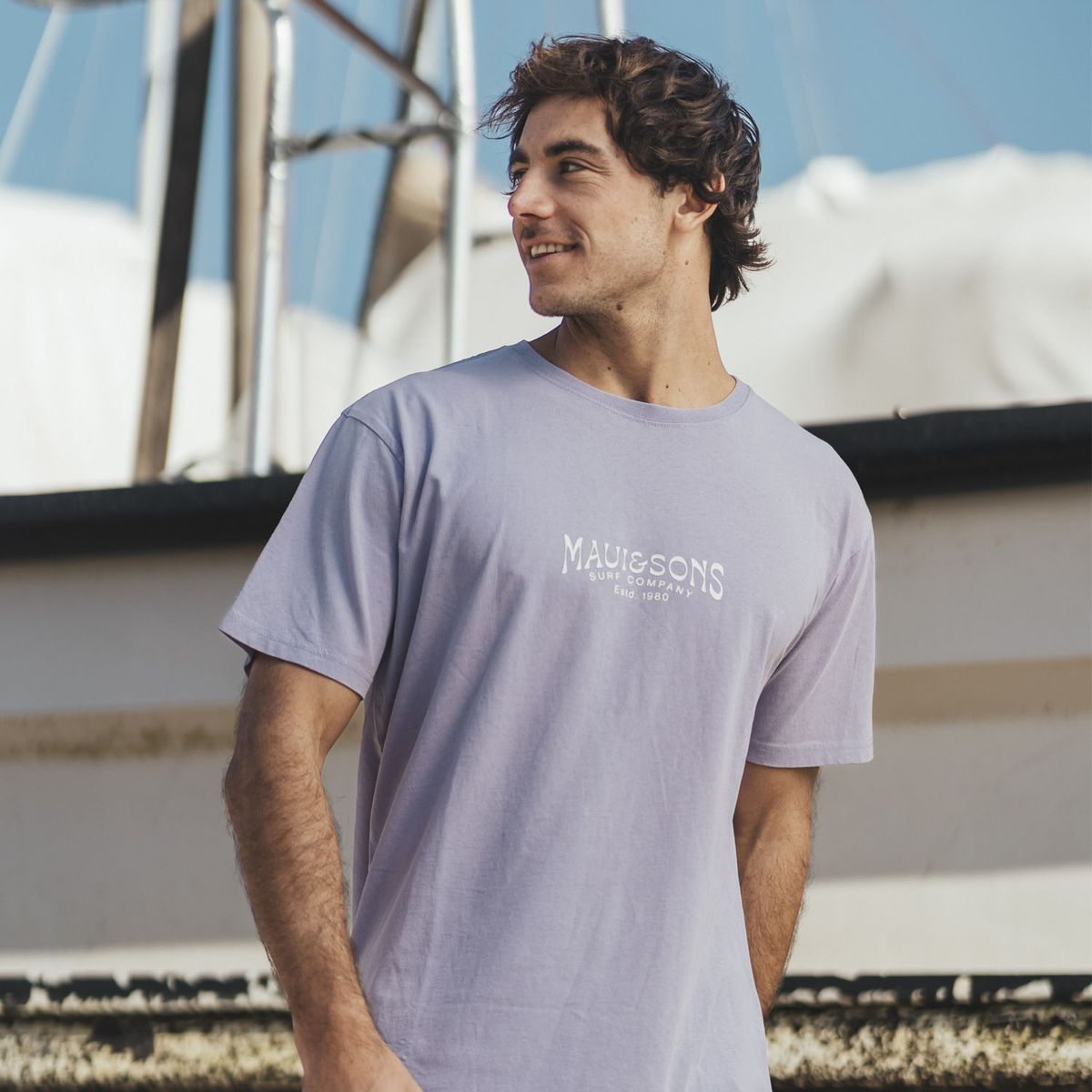 MAUI AND SONS - Polera MC Fahel Morado Hombre Maui And Sons - Morado