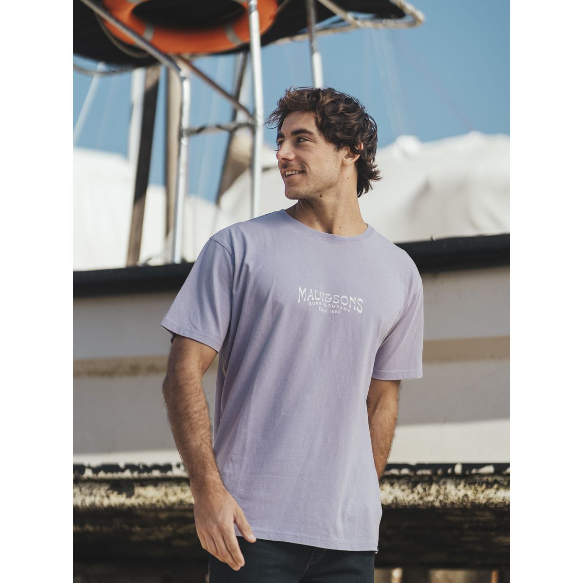 MAUI AND SONS - Polera MC Fahel Morado Hombre Maui And Sons - Morado