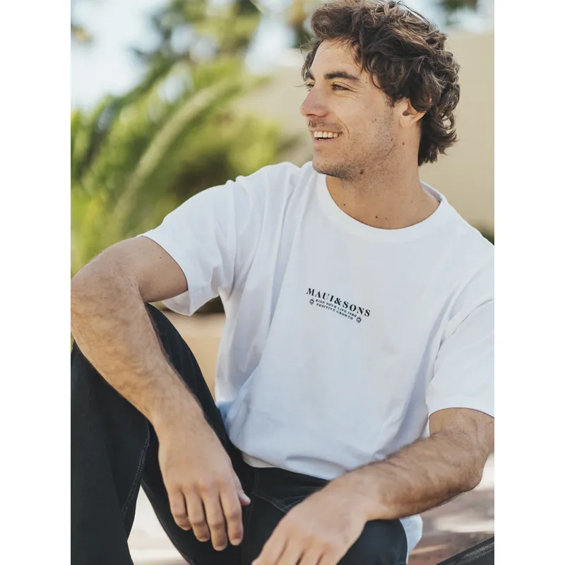 MAUI AND SONS - Polera MC Nekodu Blanco Hombre Maui And Sons - Blanco