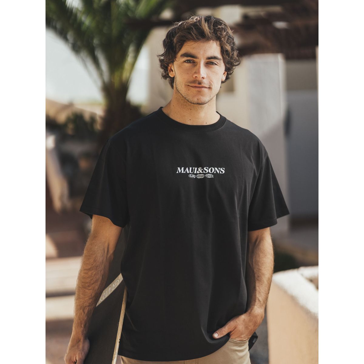 MAUI AND SONS - Polera MC Fufifo Negro Hombre Maui And Sons - Negro