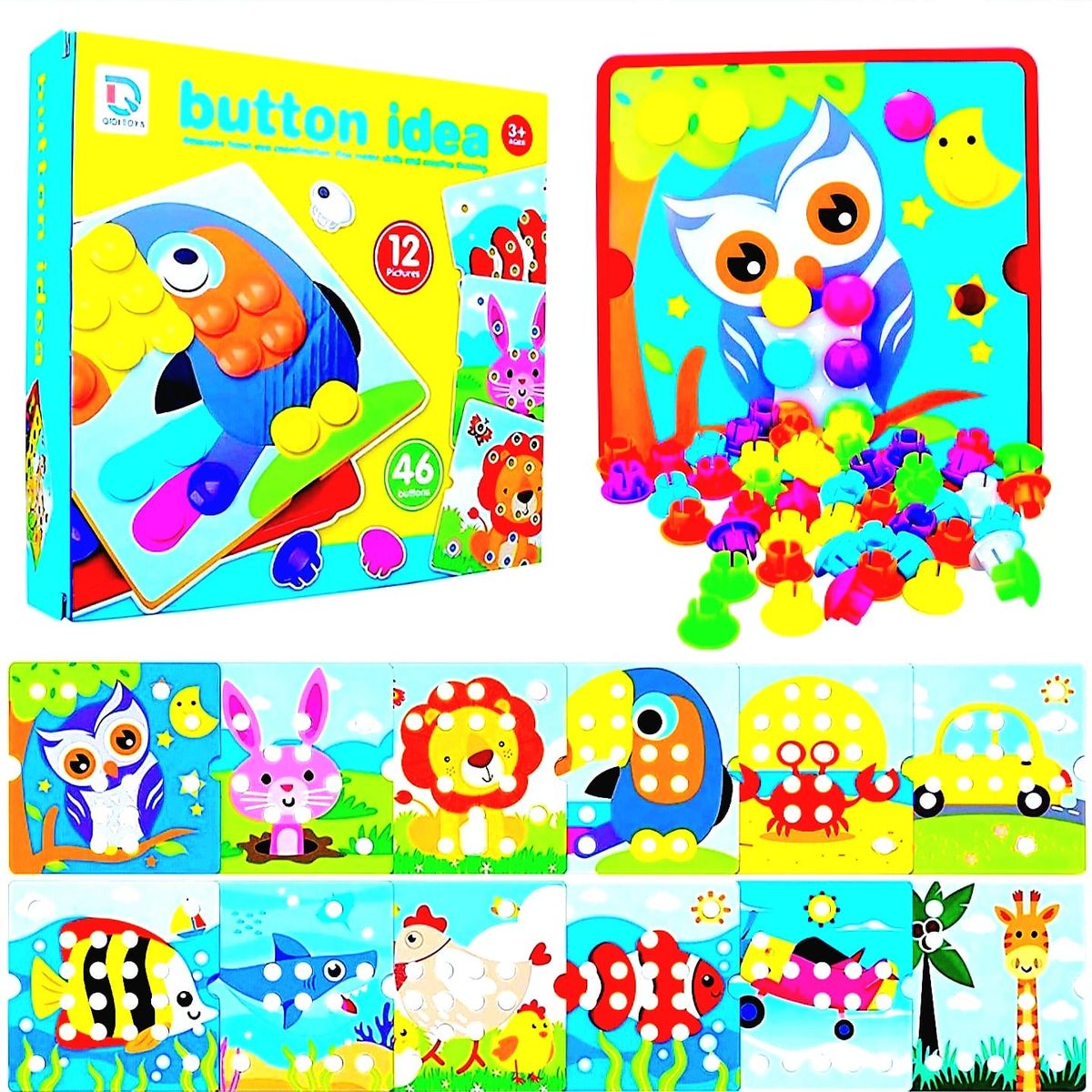 GENERICO - Juego Pintando Con Botones De Aprendizaje Educativo