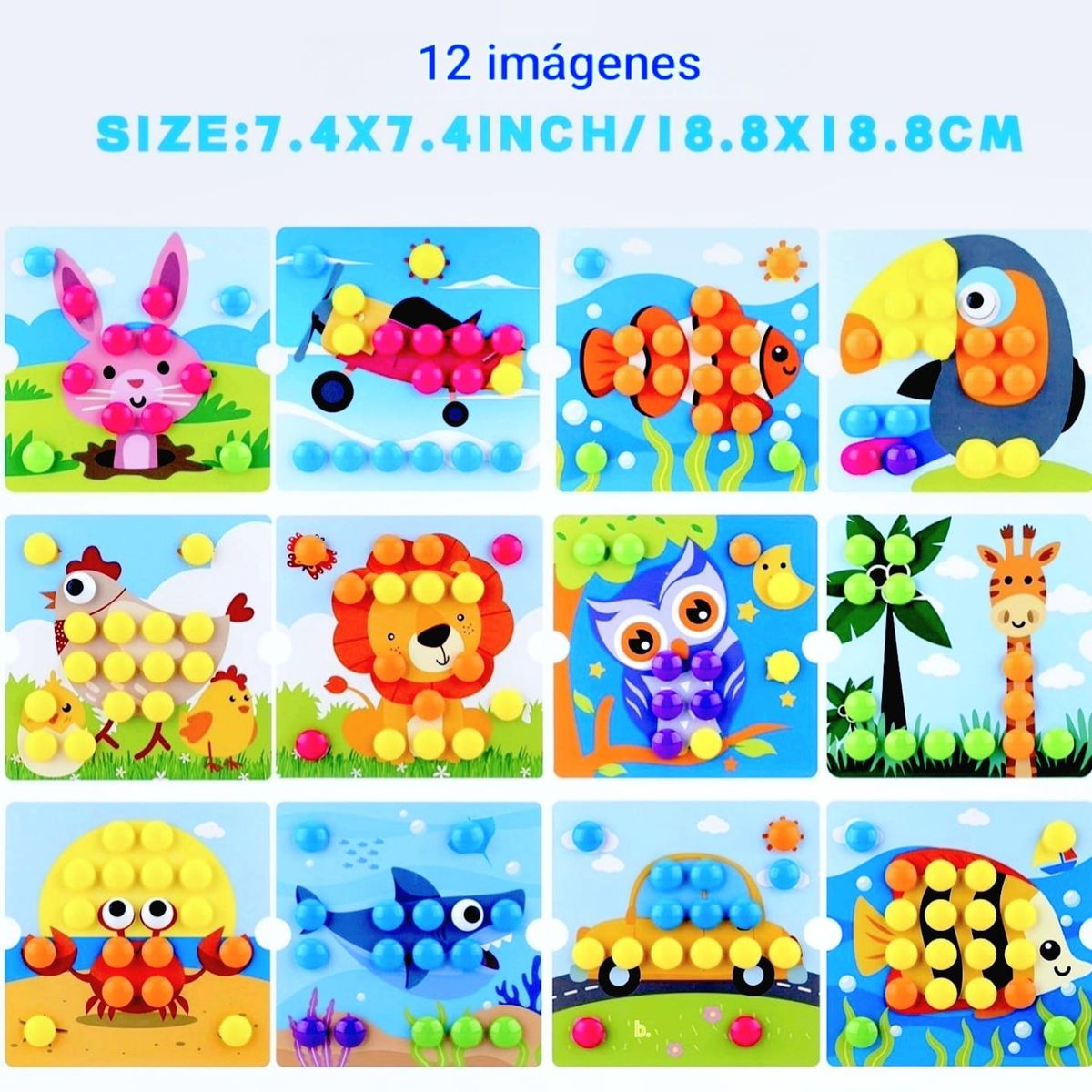 GENERICO - Juego Pintando Con Botones De Aprendizaje Educativo