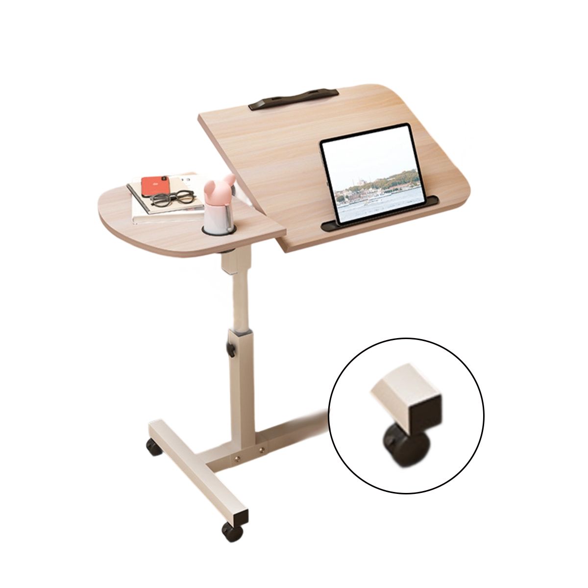 ATURE - Mesa Elevable Móvil Para Portátil Mesilla De Noche