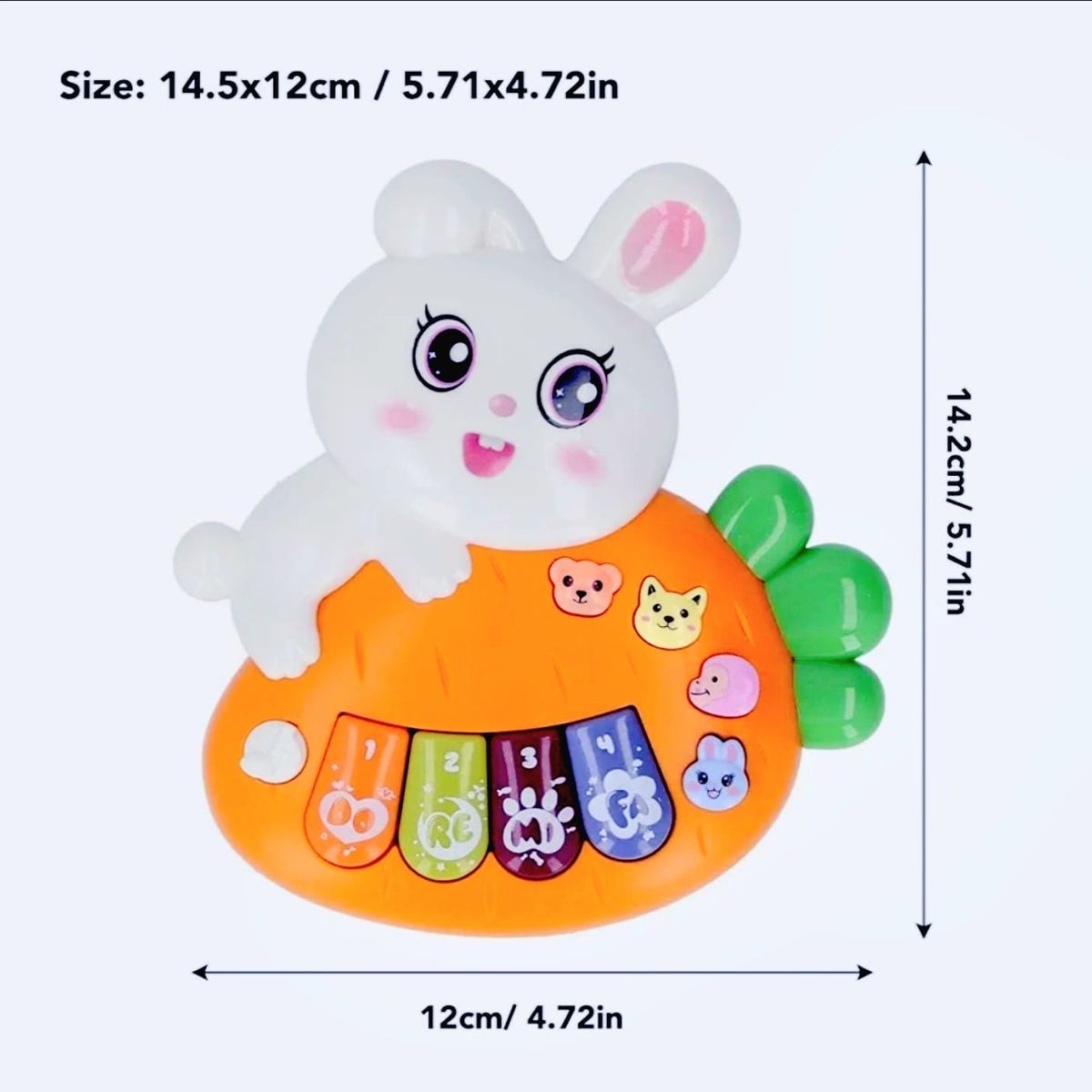 GENERICO - Juego Educativo Piano Musical Diferentes Sonidos Conejo