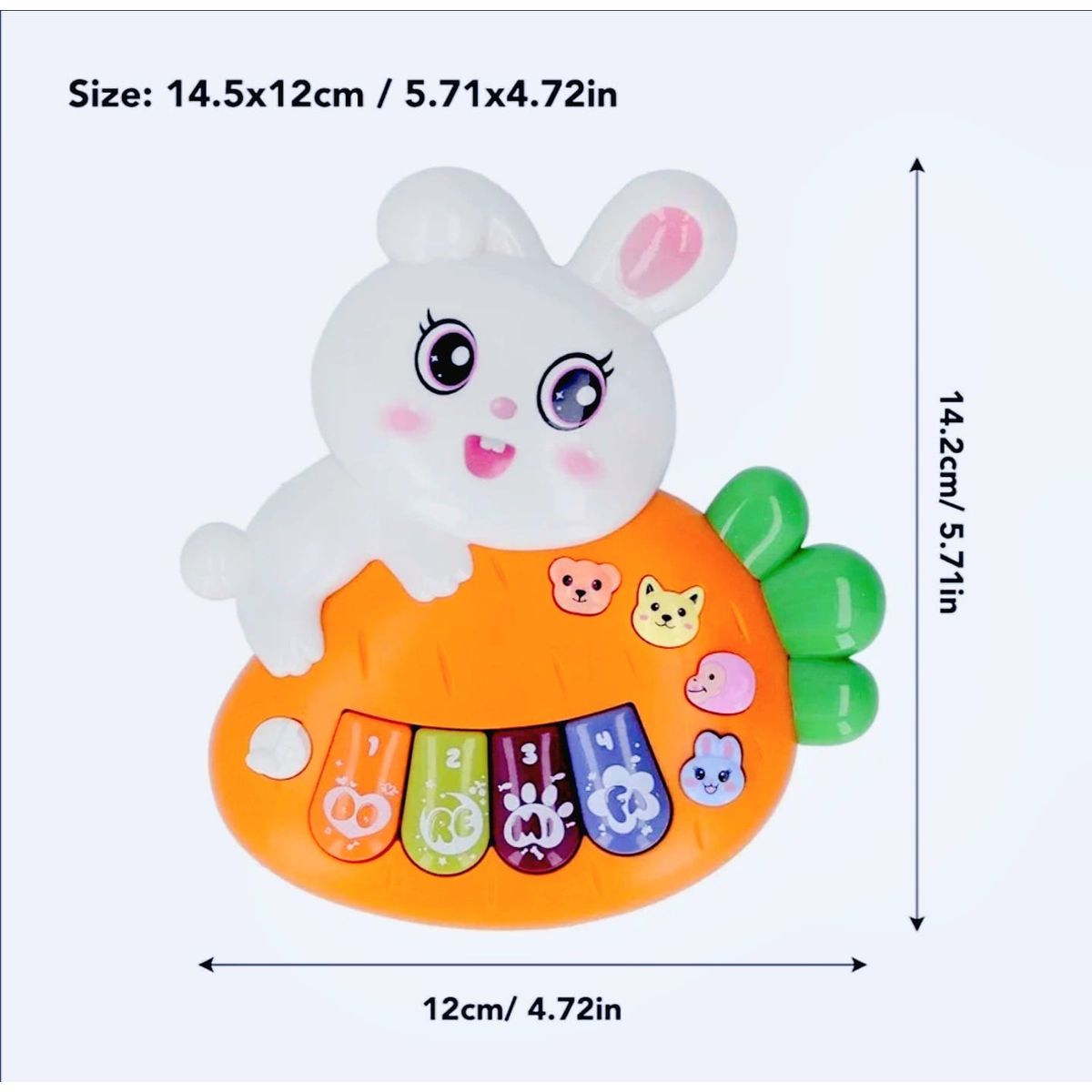 GENERICO - Juego Educativo Piano Musical Diferentes Sonidos Conejo