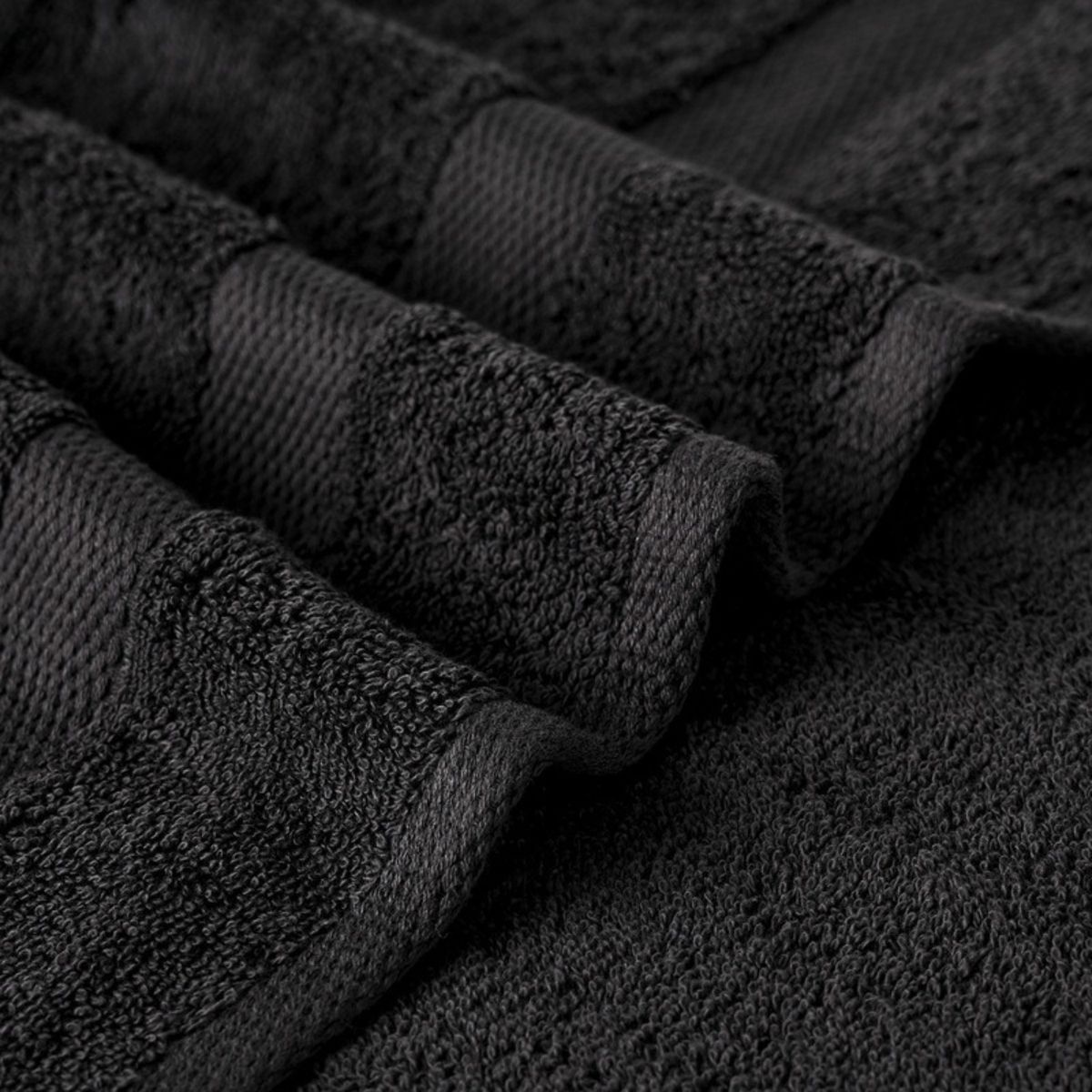 LOURDES - TOALLA DE MANO 45×90 CM  NEGRO  LOURDES