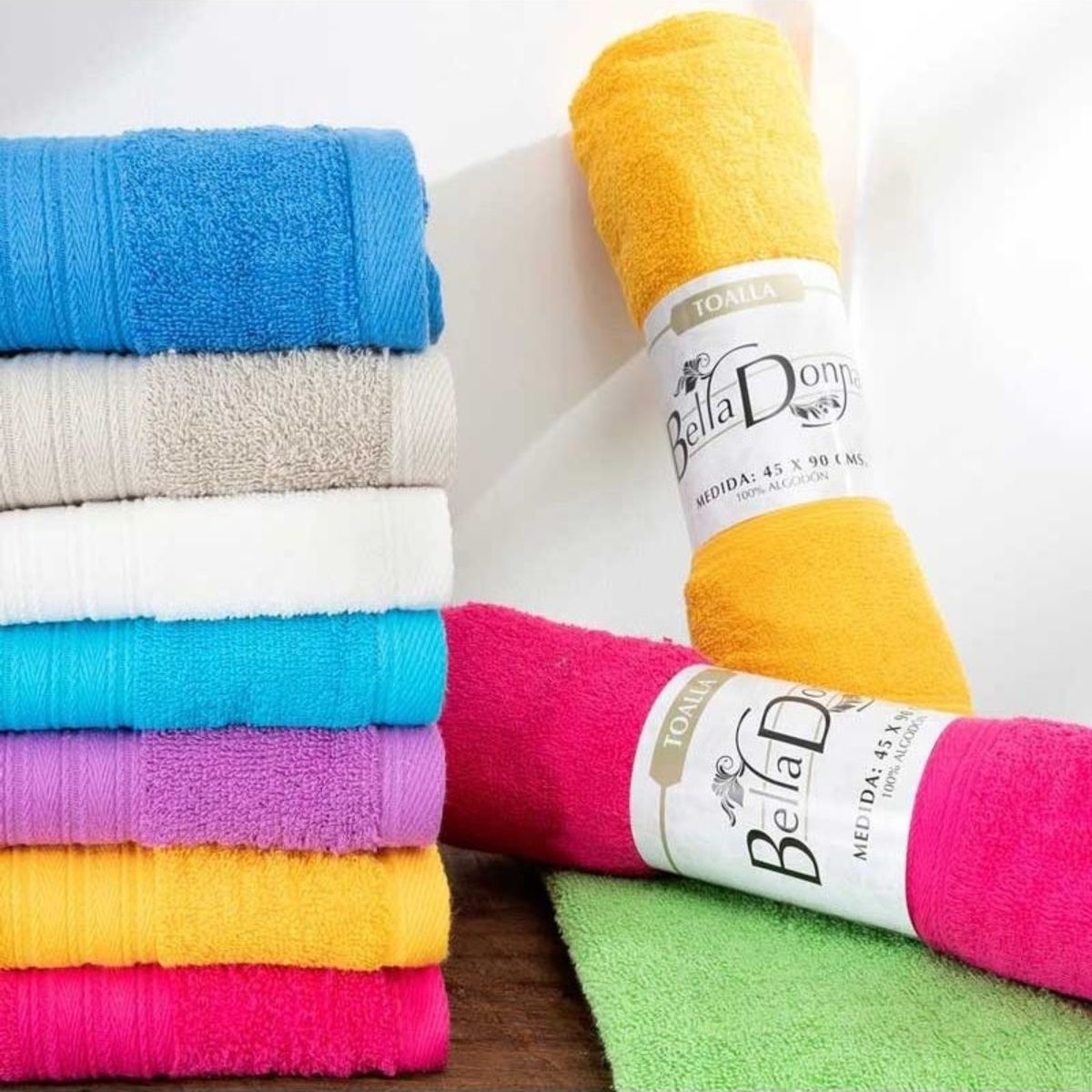 DORAL - TOALLA DE BAÑO BELLA DONNA 70×140 CM  CELESTE  DORAL