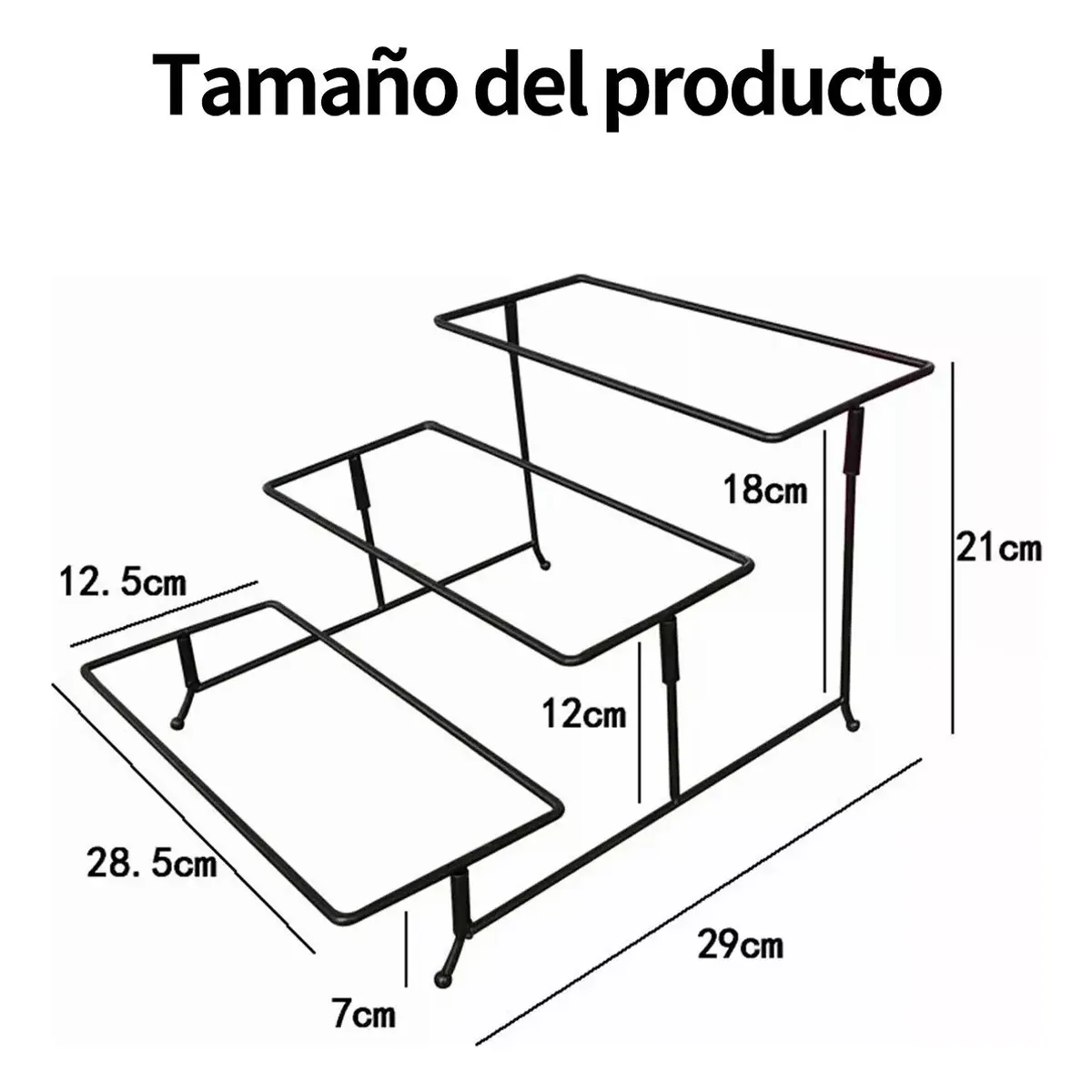 ATURE - Estante De Exhibición De Alimentos De Metal De Tres Capas