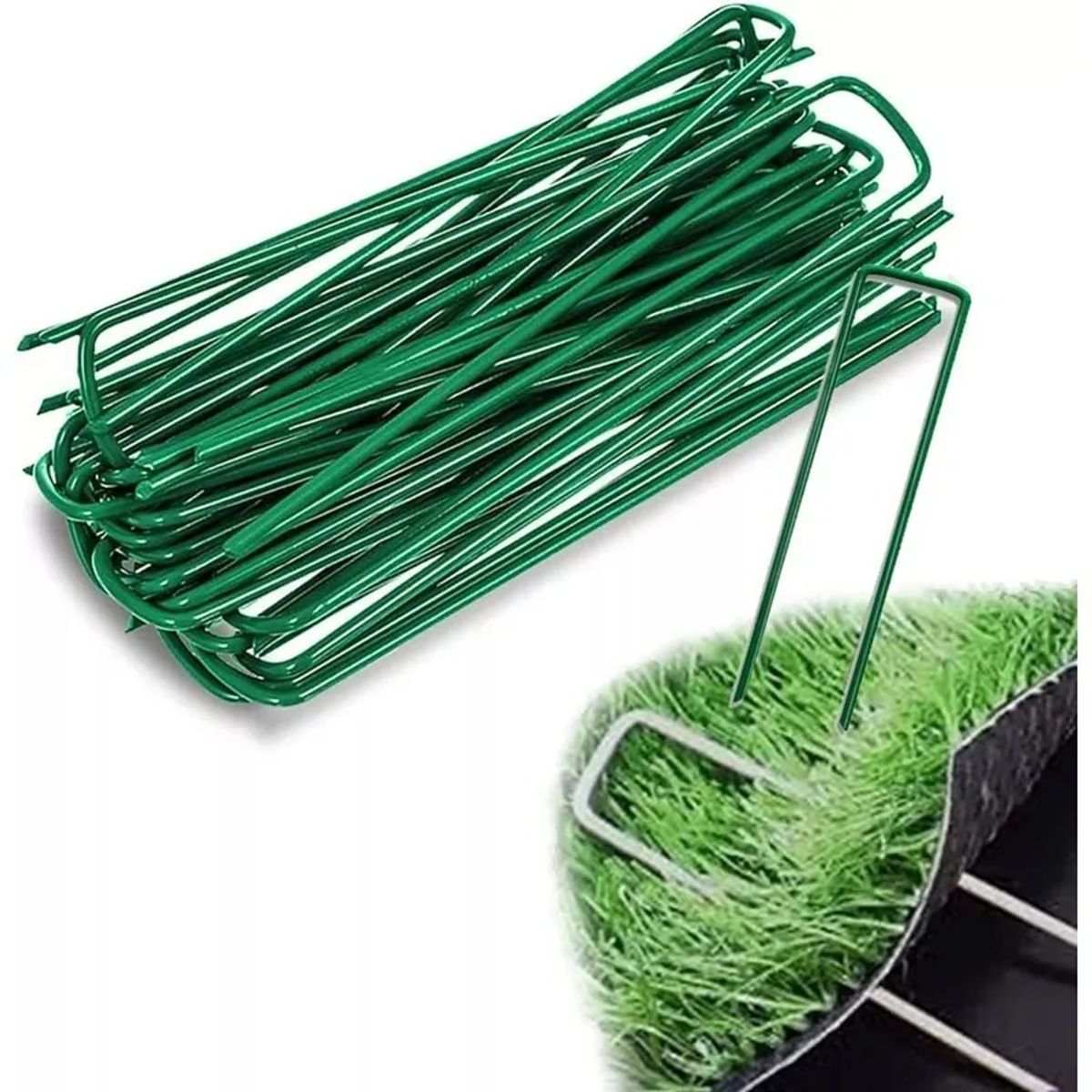GENERICO - Grapas Clavos De Césped Pasto Artificial Estacas De Tierra