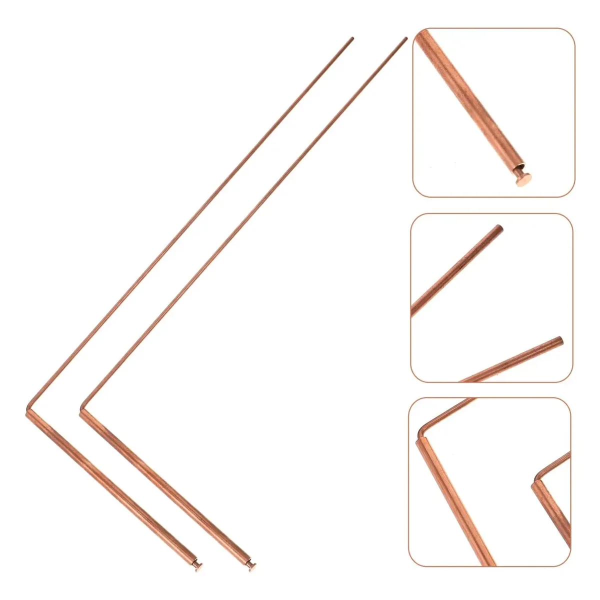 KUANGYE - Set De 2 Profesional Varillas De Radiestesia En L - Metal