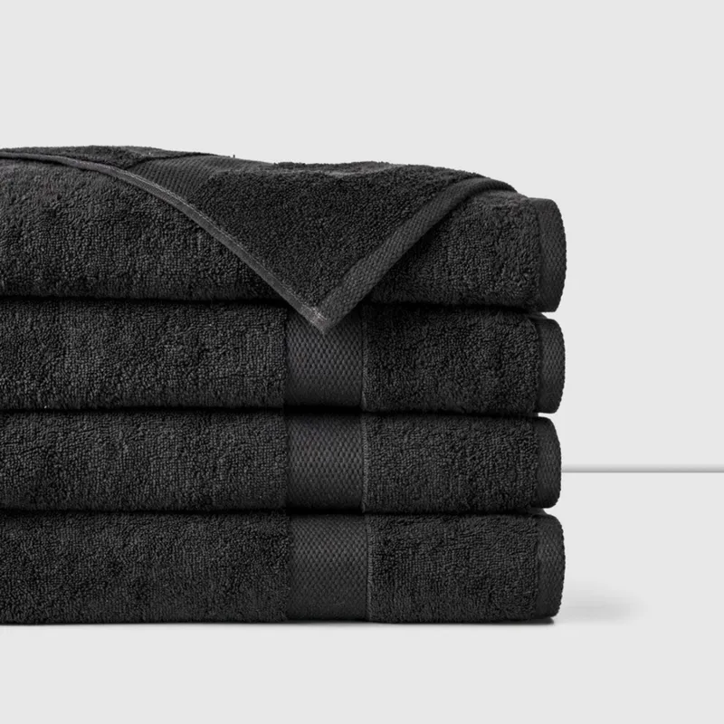 CANNON - TOALLA DE BAÑO 100% ALGODÓN 500 GRS 70×140 CM  BLACK  CANNON