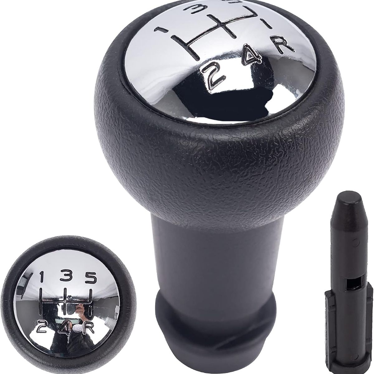 ATURE - Pomo Palanca Cambio + Convertidor Para Peugeot 206 207 307