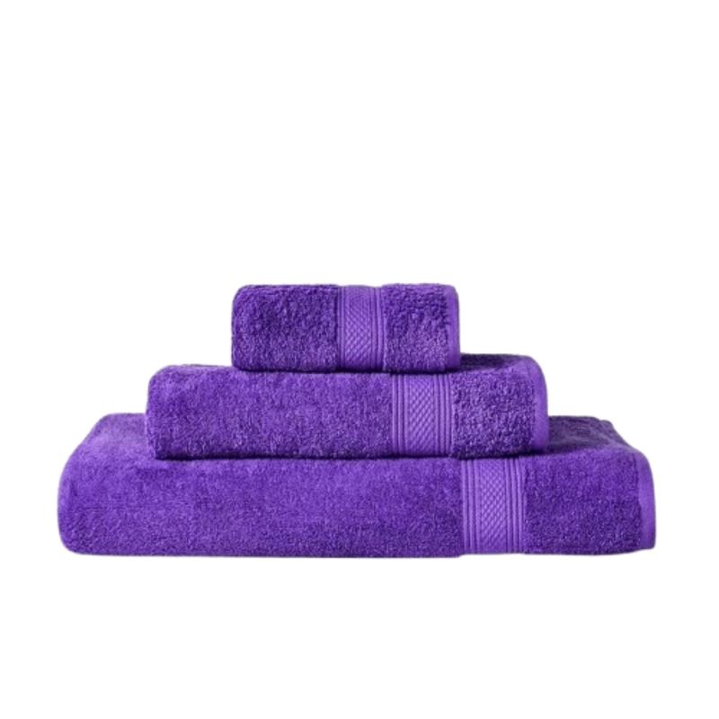 AMERICAN FAMILY - TOALLA DE MANO 100% ALGODÓN 450 GRS 45×80 CM  MORADO  AMERICAN FAMILY