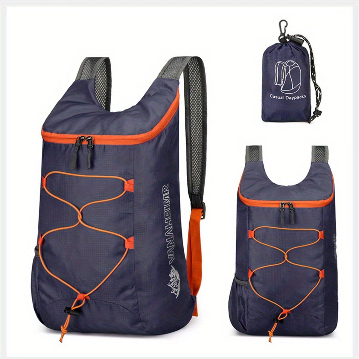 VATYERTY - Mochila plegable ligera para senderismo Azul marino