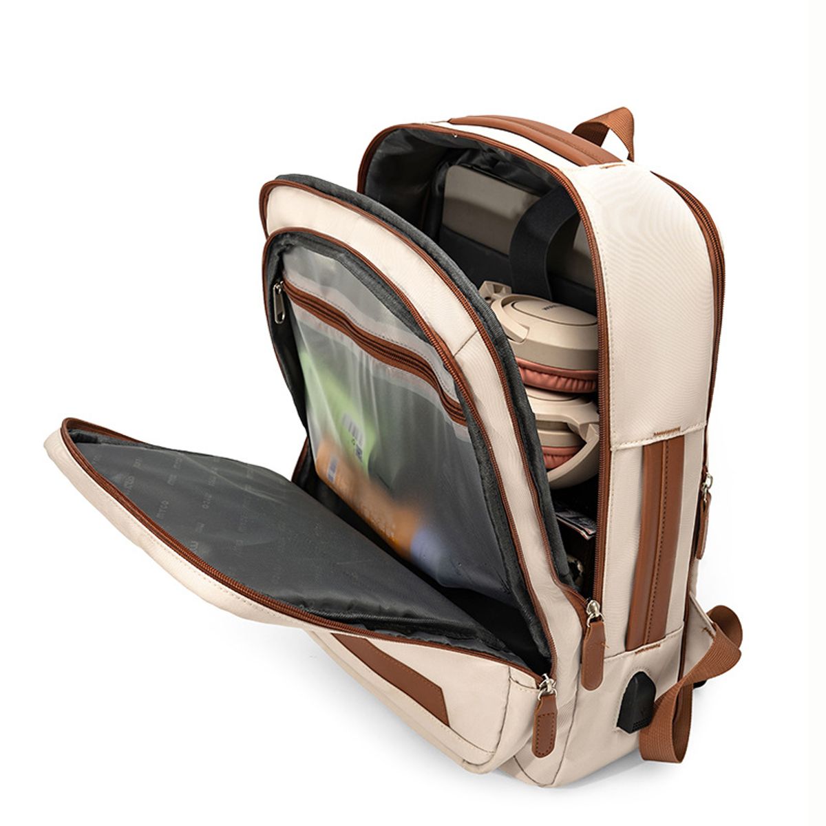 VATYERTY - Mochila laptop Beige