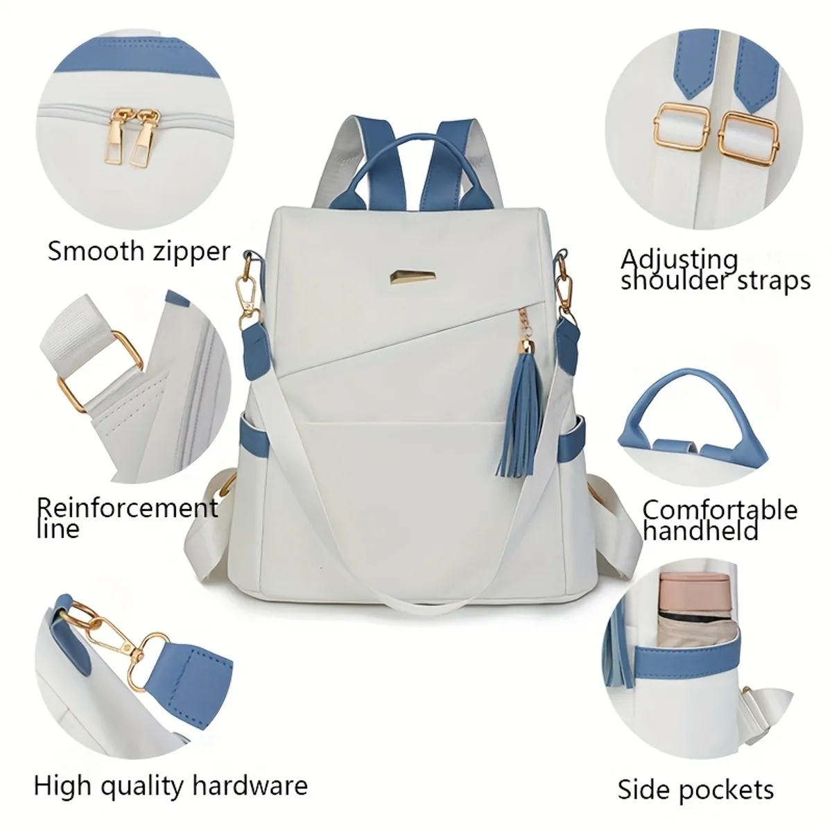 VATYERTY - Mochila antirrobo elegante para mujer Azul.