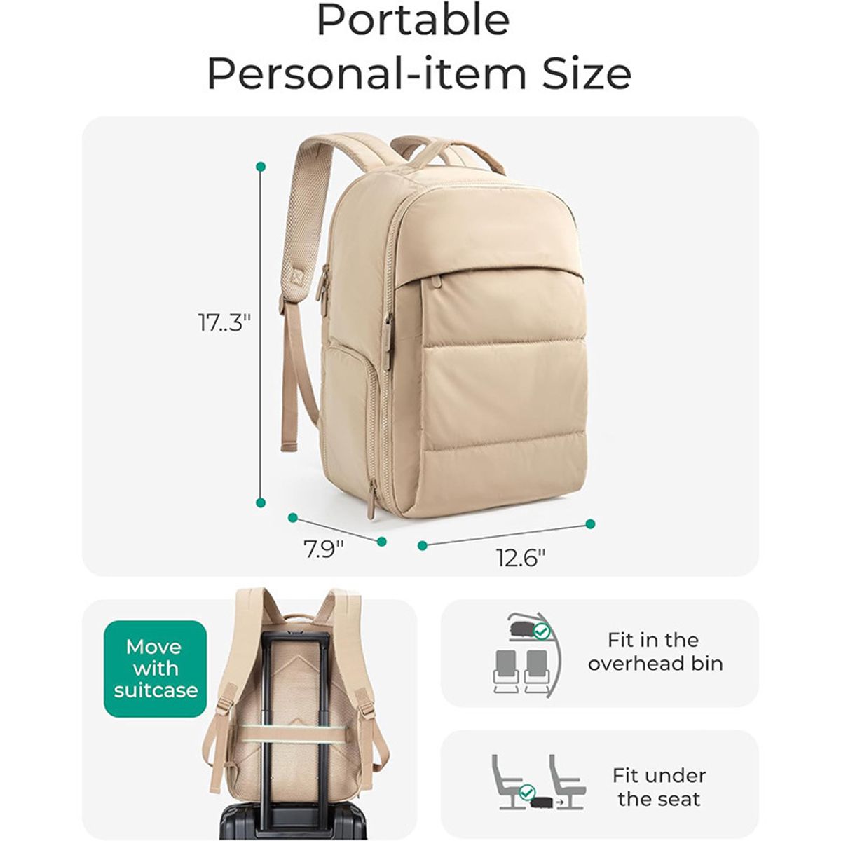 VATYERTY - Mochila de viaje de 30 L para mujer