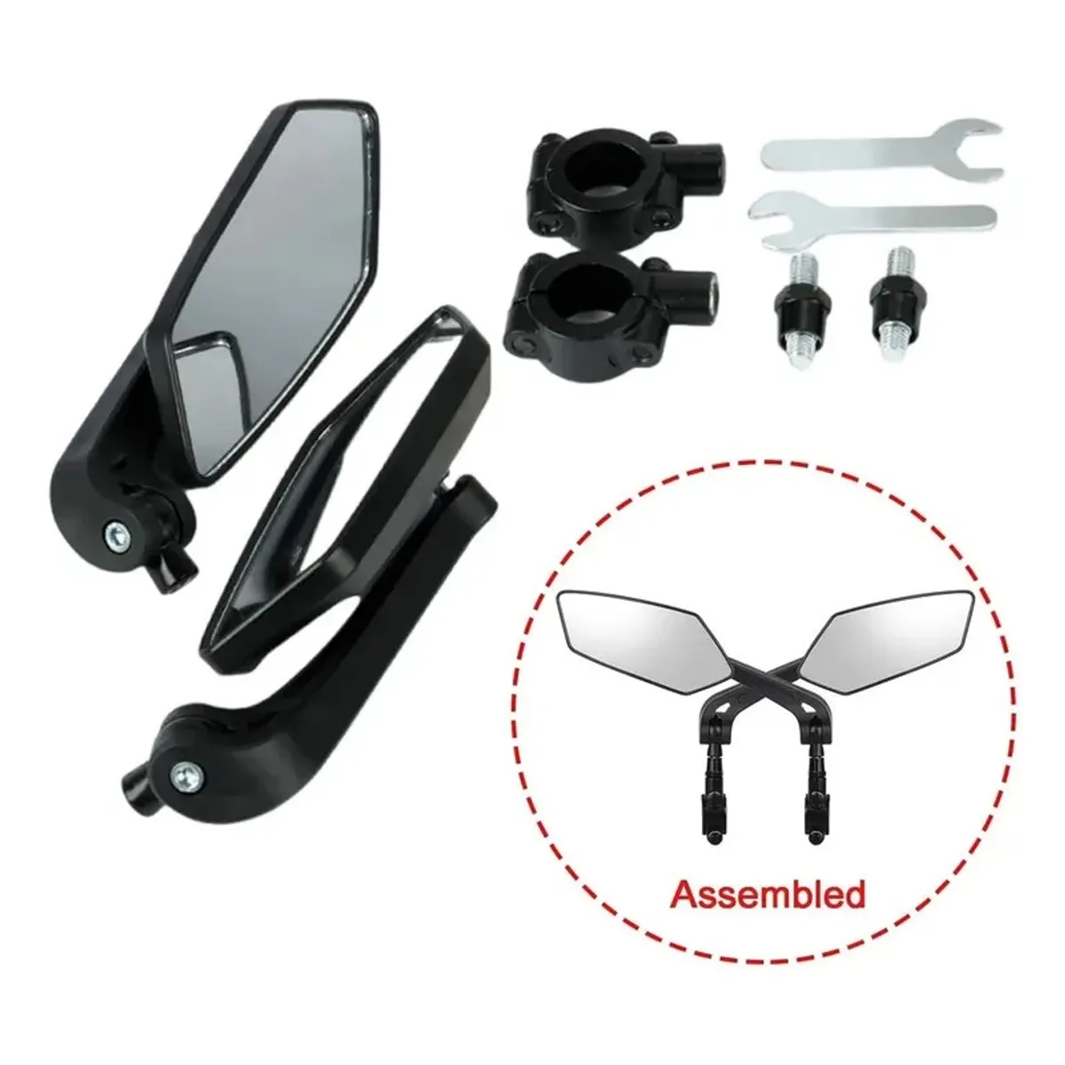 GENERICO - Pack 2 De Espejos Retrovisores De Bicicleta Scooters 360°